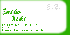 eniko niki business card